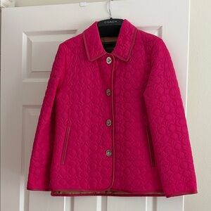 Coach Fuchsia Quilted Jacket